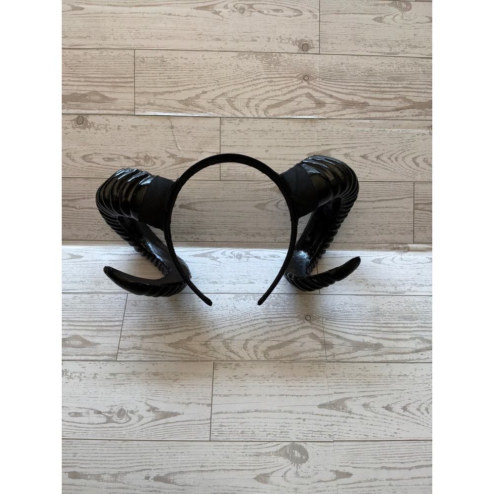 Black Ram Horn Headband Evil Fairy Witch Devil Halloween Costume Cosplay